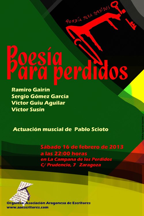 Ramiro Gairín, Sergio Gómez, Víctor Guiu y Víctor Susín, con la música de Pablo Sciuto, en Poesía para Perdidos